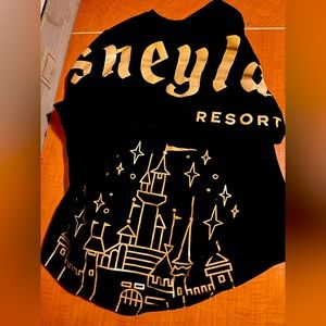 Disneyland gold and black long sleeve/ crew neck